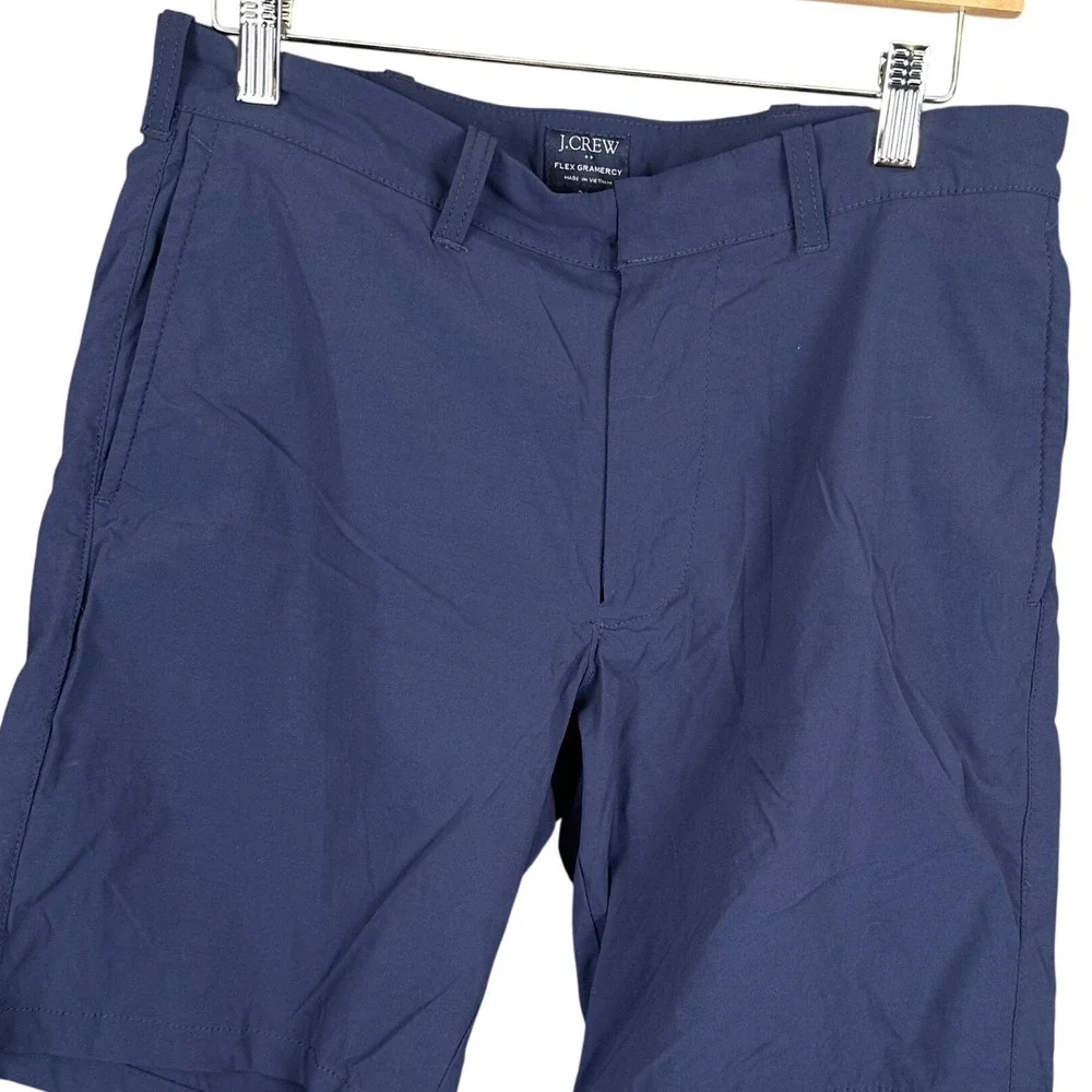 JCrew Flex Gramercy Mens Shorts Navy Blue Size 31 Stretch Performance Casual